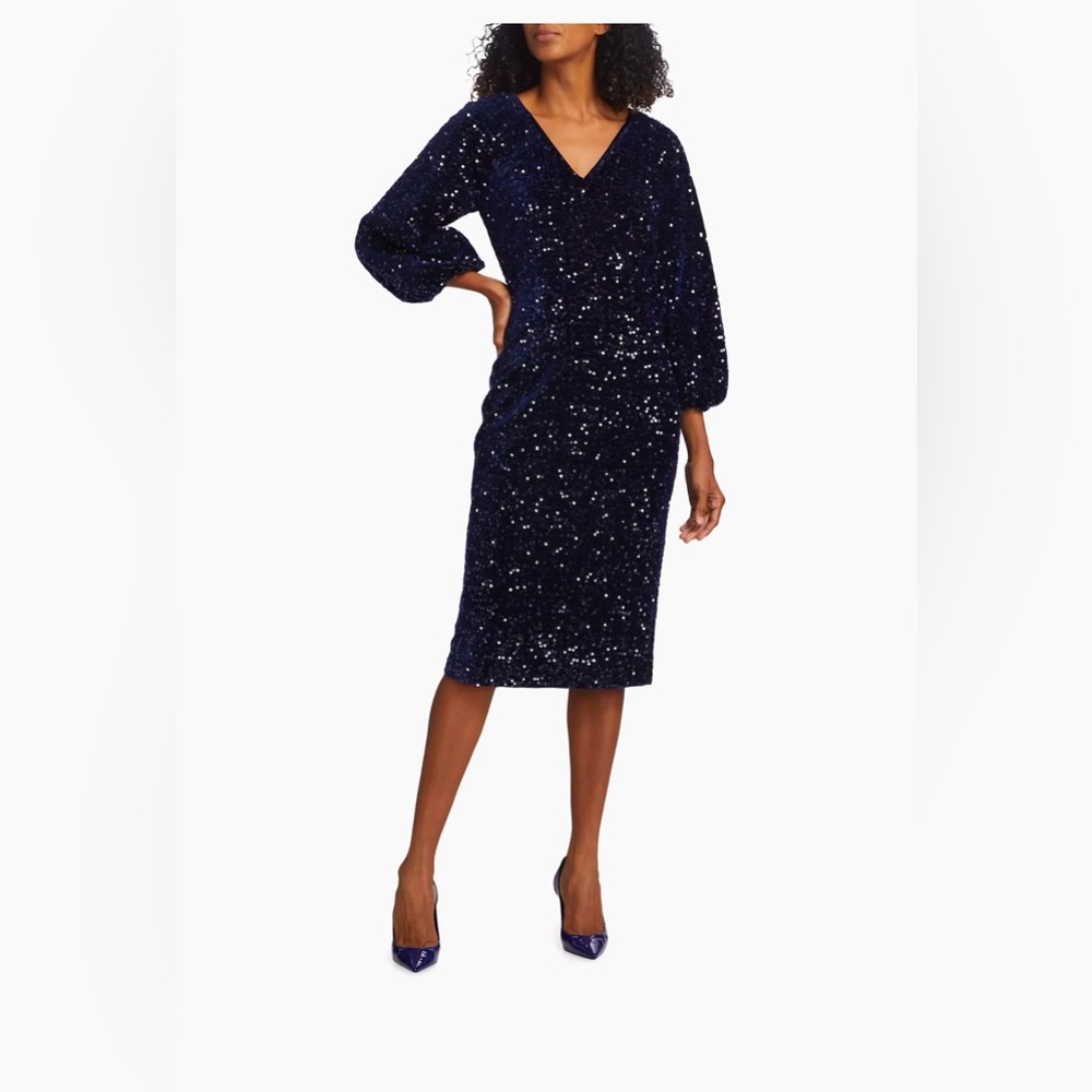 Elie Tahari Robin Sequined Sheath Dress (sz 10)